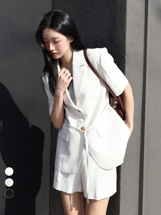 [4차 리오더][SET-UP]엠마 린넨 스트랩 자켓 / EMMA LINEN STRAP JACKET_3colors