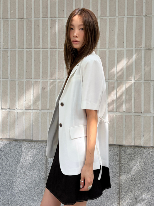 [단독][4차 리오더][SET-UP]엠마 린넨 스트랩 자켓 / EMMA LINEN STRAP JACKET_3colors