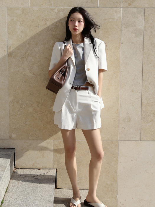 [4차 리오더][SET-UP]엠마 린넨 스트랩 자켓 / EMMA LINEN STRAP JACKET_3colors