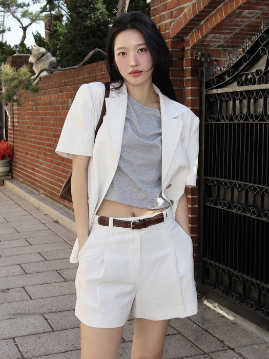 [4차 리오더][SET-UP]엠마 린넨 스트랩 자켓 / EMMA LINEN STRAP JACKET_3colors