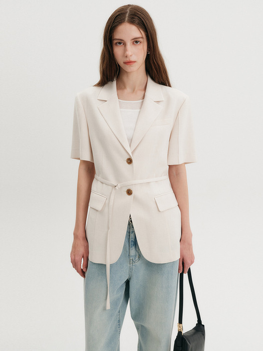 [4차 리오더][SET-UP]엠마 린넨 스트랩 자켓 / EMMA LINEN STRAP JACKET_3colors
