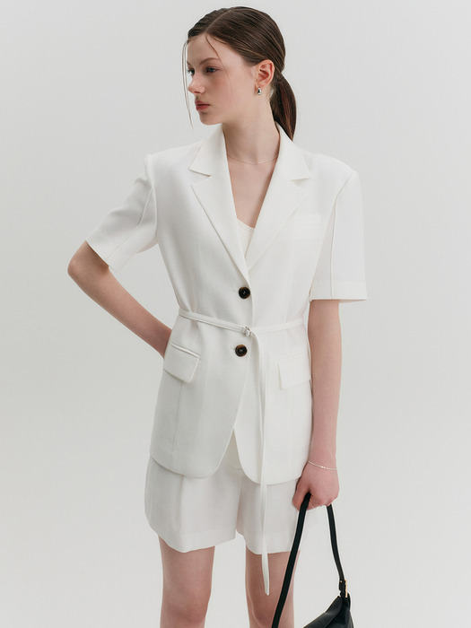 [4차 리오더][SET-UP]엠마 린넨 스트랩 자켓 / EMMA LINEN STRAP JACKET_3colors