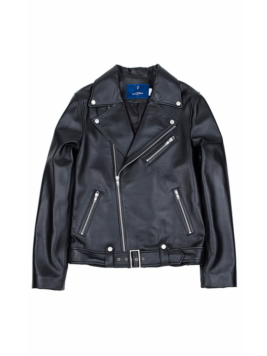 (MEN) lambskin type-1 rider jacket (Black)