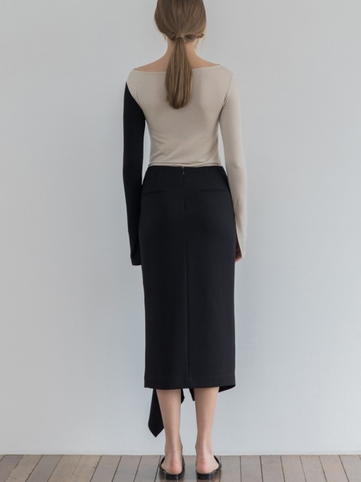 [19SS]Asymmetric Slit Skirt