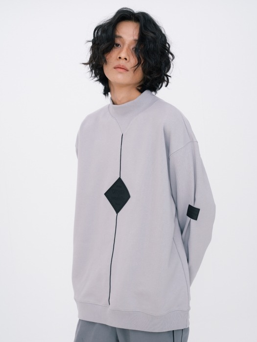 Square point Sweatshirts [Gray]