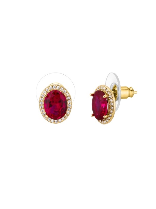 Jewel Romania Stud Earrings(Ruby)