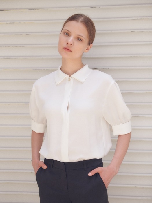 Button point blouse [WH]
