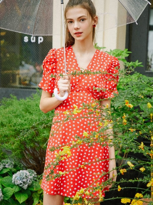 Tropical Pop Dress_Red