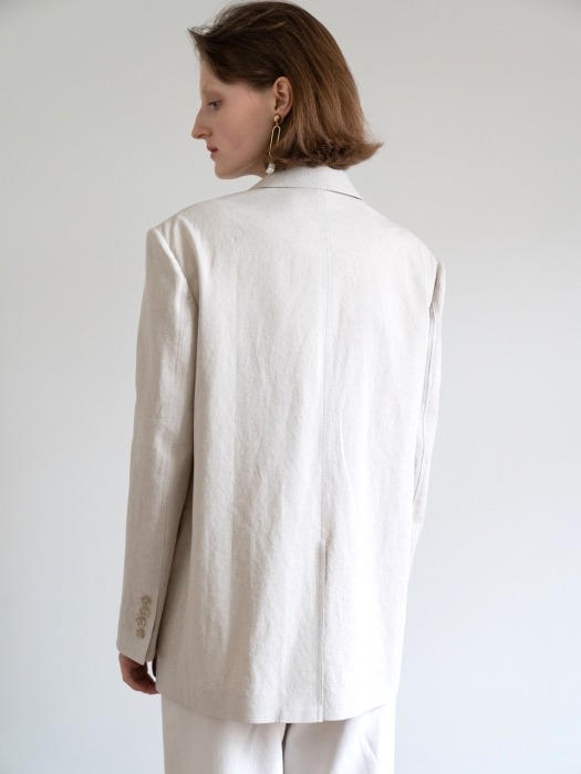 CLASSIC LINEN JACKET (IVORY)