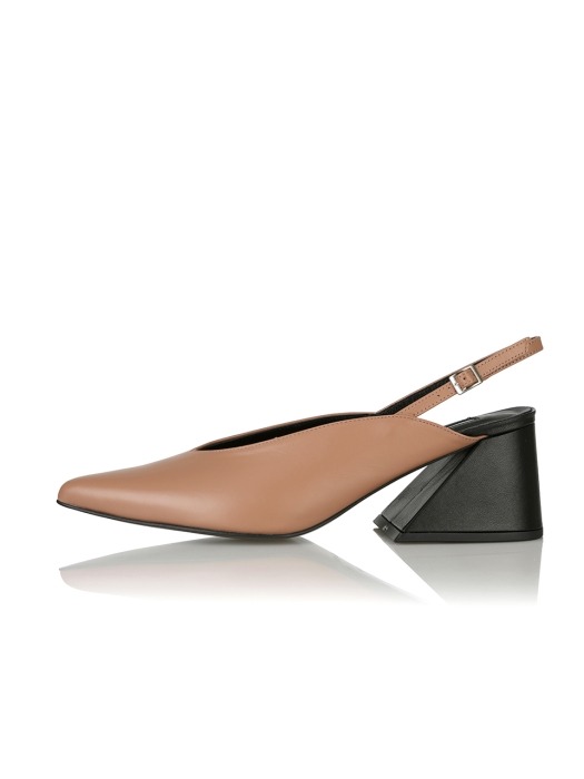 Amie sling-backs / YS9-S400 Apricot+Black