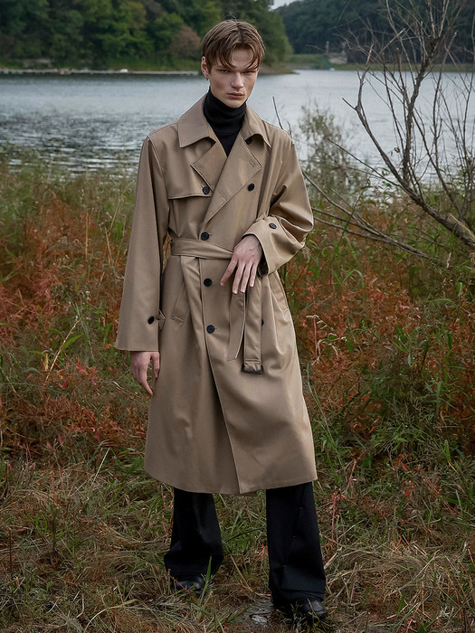 over trench coat (FL-012) - BEIGE