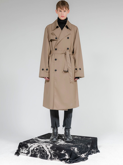 over trench coat (FL-012) - BEIGE