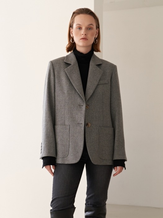 19FW NOTCHED COLLAR WOOL BLAZER_2COLORS