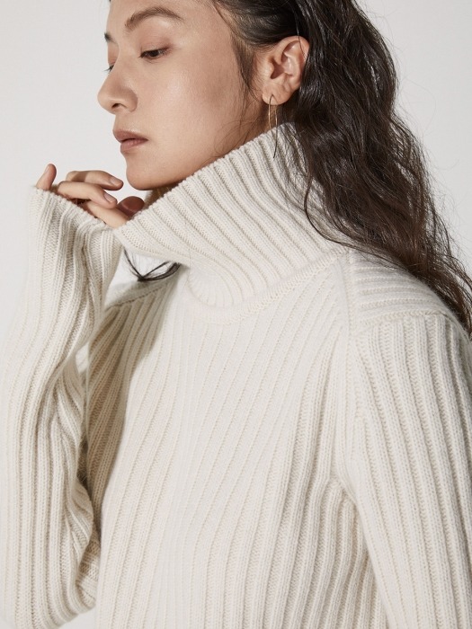 Ribbed Turtle Knit_Ivory