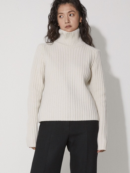 Ribbed Turtle Knit_Ivory