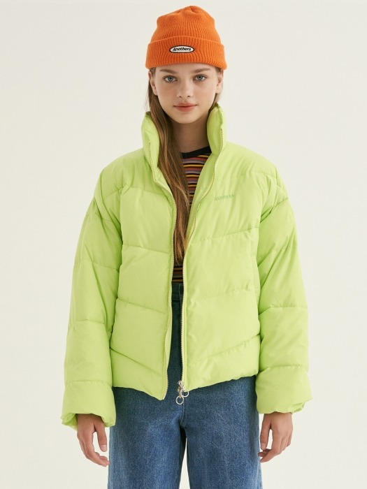 Two-way Zip Padding Jumper [Lime]