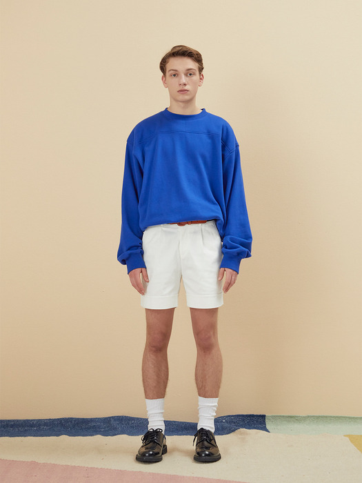 NAME LABEL PADDED SWEATSHIRT BLUE