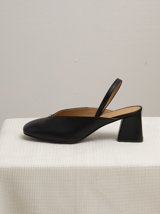 BKP20218 LENA CURVED TOE SLINGBACK BLACK