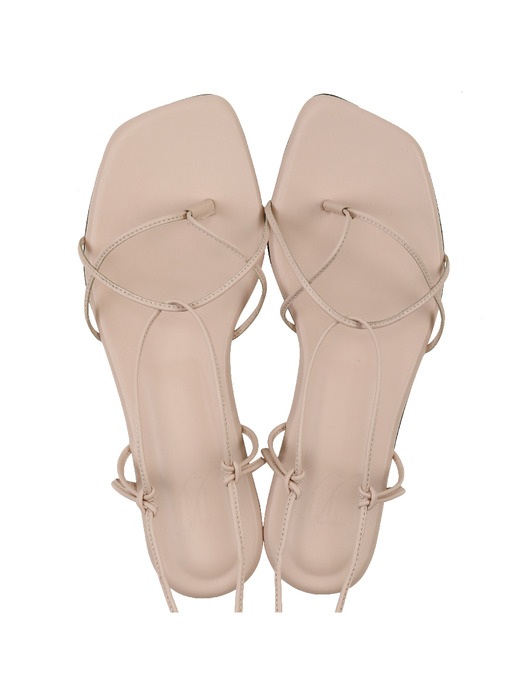 Y.01 Jane candy lace-up flats / YY20S-S46 Light pink