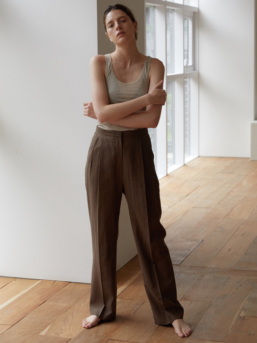 WHERE LINEN PANTS (CHOCO BROWN)