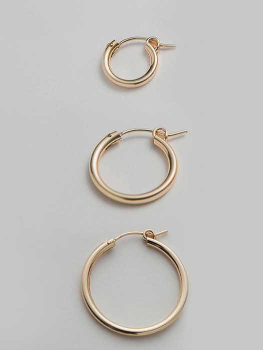14k gf onetouch ring earrings (4size)(14k골드필드)