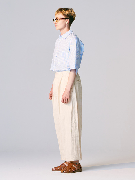 Summer Banding string pants _Denim Ivory(Garments Washing Finish)