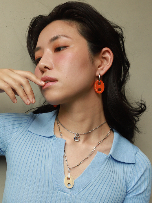 Pig nose necklace (3color)