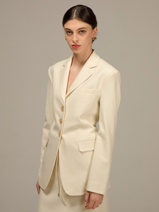 Hourglass single breasted Jacket _ Cream