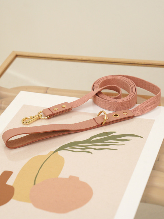Running Mate Leather&Webbing Lead_Rose Pink