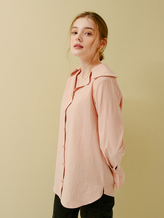 BELL SLEEVES COTTON BLOUSE_CORAL