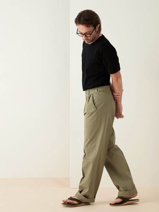 wide cotton pants (khaki)