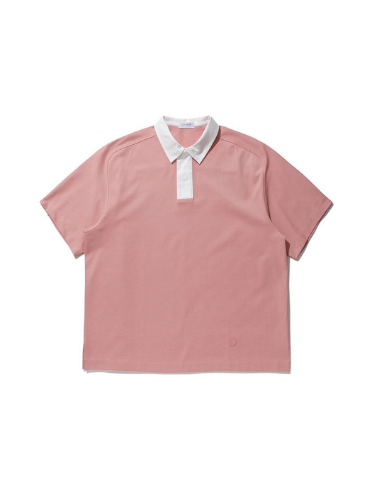 over-fit collar short sleeve t-shirt_CWTAM21513PIX