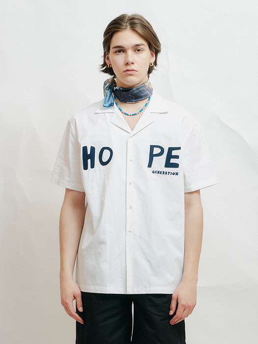 Hope generation embroidered shirts white