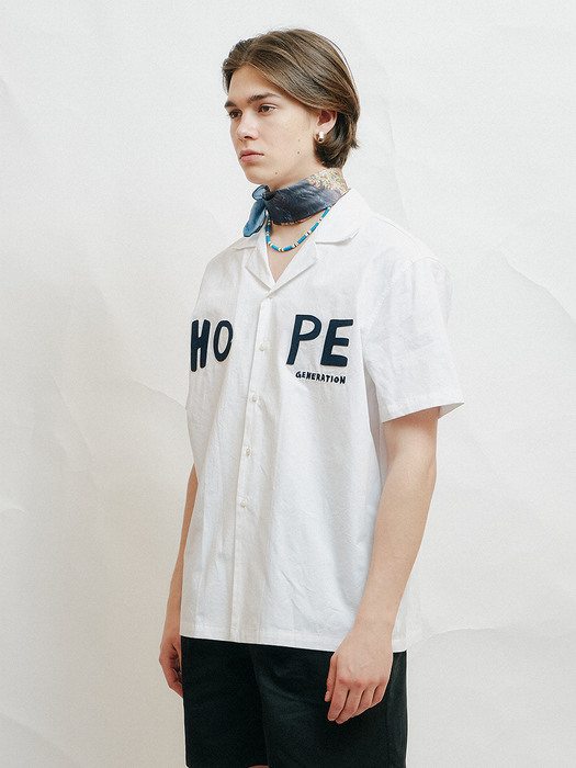 Hope generation embroidered shirts white