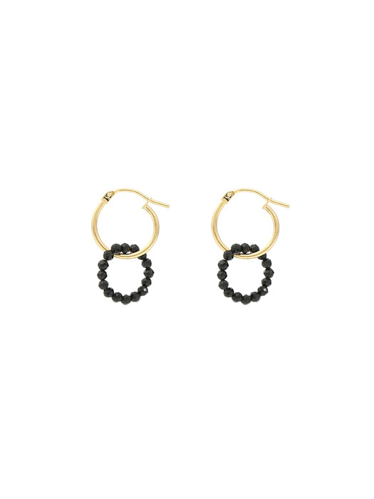 [Silver925] black spinel earring