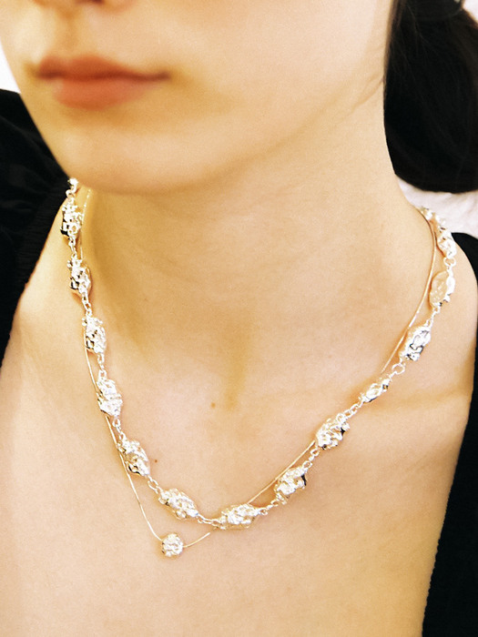 Rubble necklace Silver