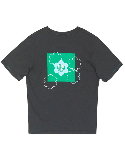 [COTTON USA] [X FRUTA] Square Flower Graphic T-shirt