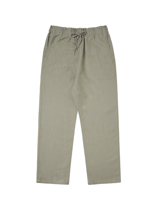 SI PT 7030 High Waist Linen Pants_Light khaki