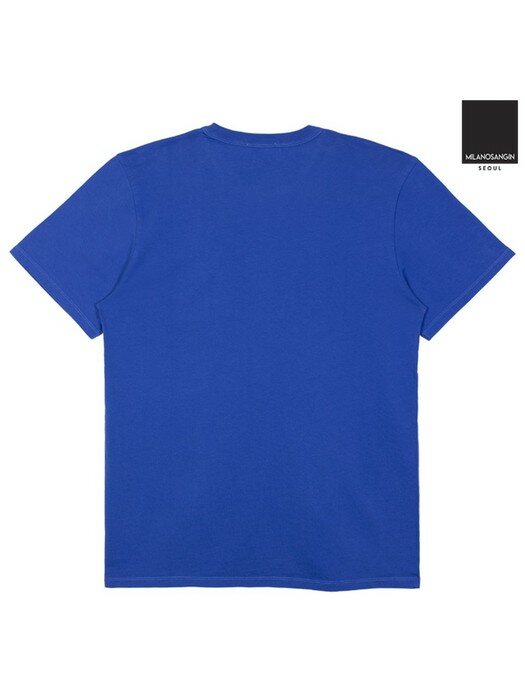 21SS 메종키츠네 트리 컬러 폭스 패치 포켓 다크 블루 반팔 티셔츠 GM00114KJ0008 DARK BLUE