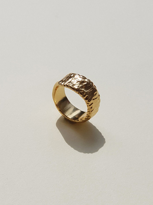 2-side texture bold Ring (gold/silver)