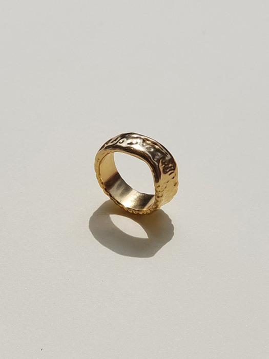 2-side texture bold Ring (gold/silver)
