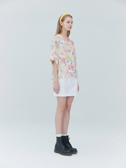 Flower blouse 001 Ivory