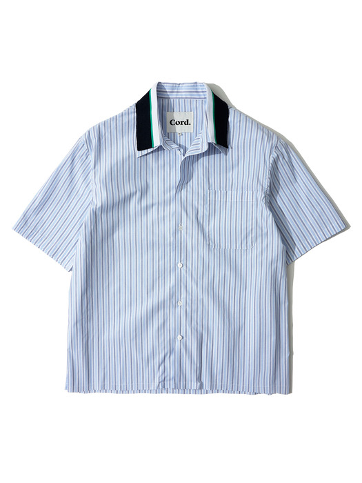 OVERLAP DOUBLE COLLAR SHIRT_NV