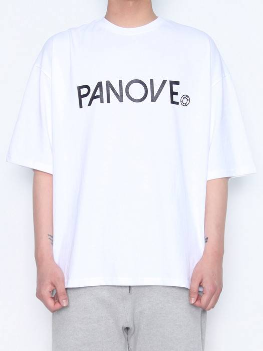pnv001_panove over fit logo tee (white)