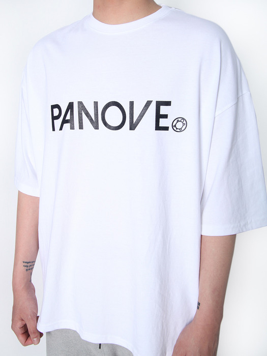 pnv001_panove over fit logo tee (white)