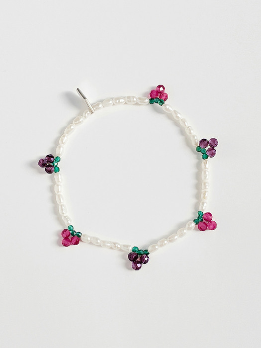 raspberry pearl bracelet