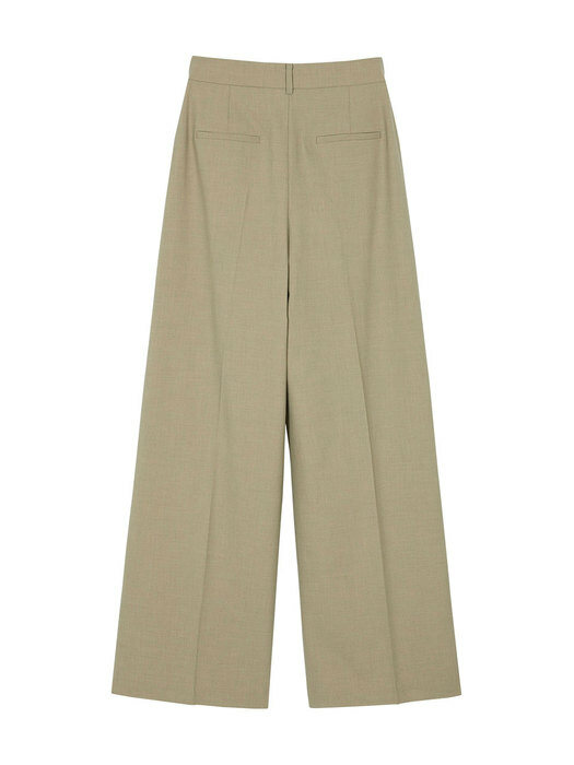 Wide-leg Wool-blend Pants in Beige VW1AL110-91