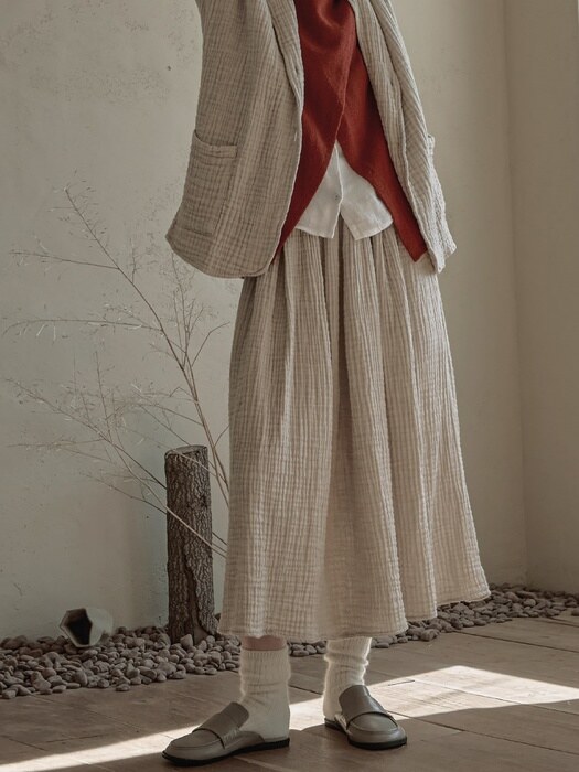 Multi premium cotton banding skirt -3color