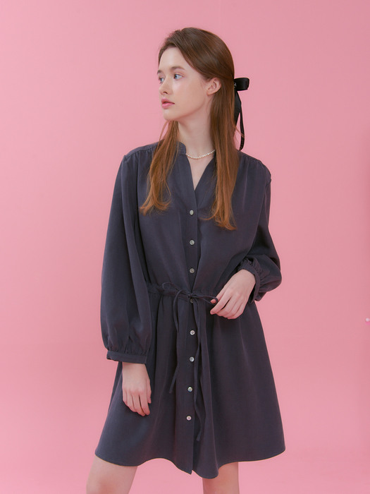 HENRY NECK STRING ONEPIECE_CHARCOAL