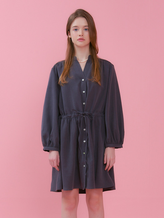 HENRY NECK STRING ONEPIECE_CHARCOAL